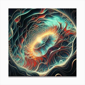 Interstellar laser light line pattern abstract art 1 Canvas Print