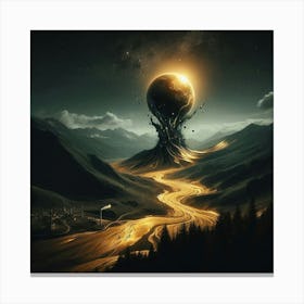 Adrift In Space Canvas Print