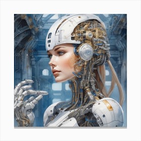 Robot Girl 14 Canvas Print