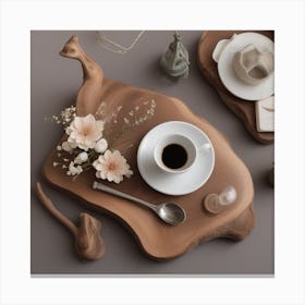Wooden Serving Tray Canvas Print