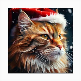 Watercolor Santa Claws Studio Photography Complex Details High Detail Canvas Print