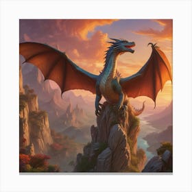 Dragon In The Mountains 1 Canvas Print