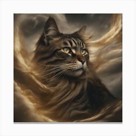 Cat In A Storm Canvas Print