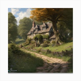 Cottage In The Woods 3 Canvas Print