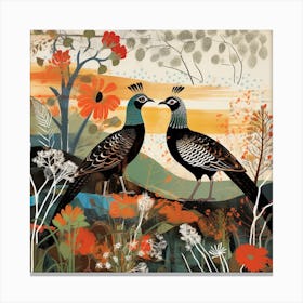 Bird In Nature Pheasant 8 Canvas Print