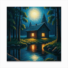 Cabin In The Woods Canvas Print