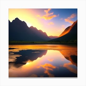 Sunrise In The Mountains 38 Canvas Print