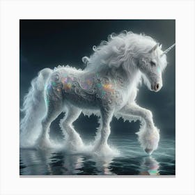 Unicorn In The Water 7 Canvas Print