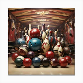 Bowling Pins Canvas Print