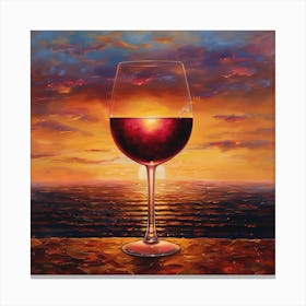 Pre Raphaelite Art Image Of A Glass Of Red Wine Canvas Print