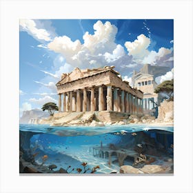 Underwater Acropolis Canvas Print