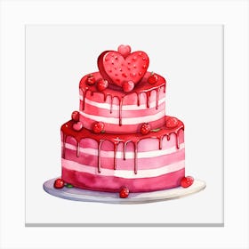 Valentine'S Day Cake 17 Canvas Print