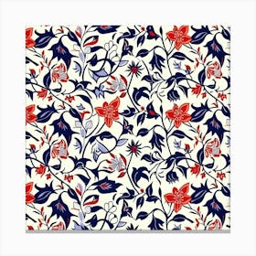 Heather Heaven London Fabrics Floral Pattern 4 Canvas Print