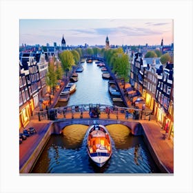 Amsterdam At Dusk 1 Canvas Print