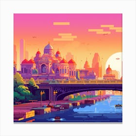 Pixel Art - Saint Petersburg #1 Canvas Print