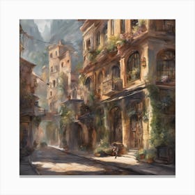 Cityscape Painting Canvas Print