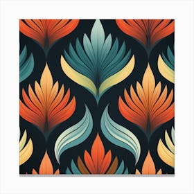 Seamless Floral Pattern 1 Canvas Print