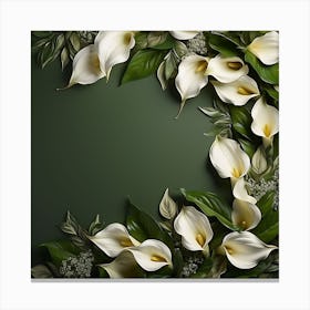 White Calla Lilies Canvas Print