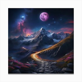 Moonlight Path Canvas Print