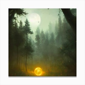 Moon In The Forest 1 Canvas Print