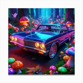 Car In The Forest Canvas Print