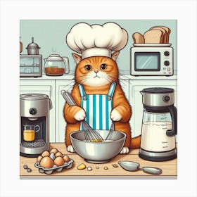 Chef Cat Canvas Print