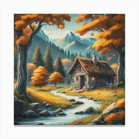 A peaceful, lively autumn landscape 2 Canvas Print