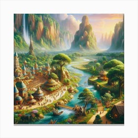 Fairy Tale Village Canvas Print