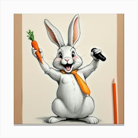 Bunny Drawing 7 Canvas Print