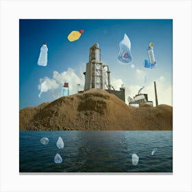 Firefly Pollution, Air, Water, Plastic, Icons, Environment, Contamination, Waste, Toxins, Chemicals, (10) Canvas Print