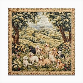 Dogs In The Countryside Tapestry 1 Canvas Print