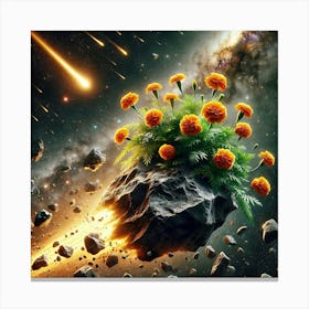 Meteorite Marigolds Canvas Print