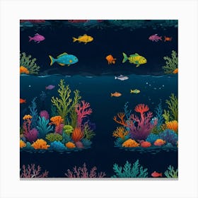 Default Create Unique Design Of Under Ocean 0 Canvas Print