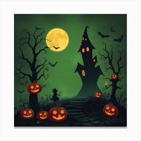 Halloween house 2 Canvas Print