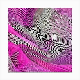 Abstract Painting pink and black Canvas Print