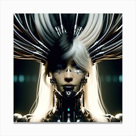 Industrial Female Cyborg Canvas Print