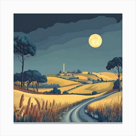 Moonlight Road Canvas Print