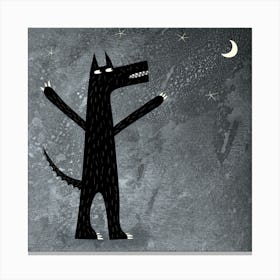 Werewolf In The Moonlight Canvas Print