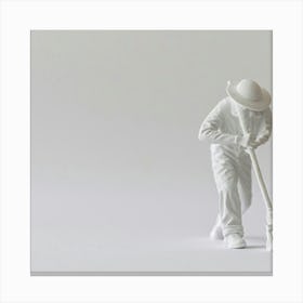 Man Sweeping Canvas Print