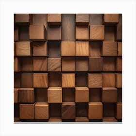 Wooden Cubes Canvas Print