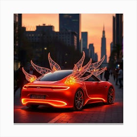 Wings Car Canvas Print