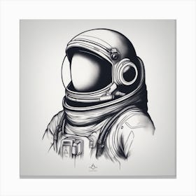 Astronaut Portrait Canvas Print