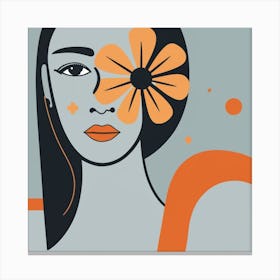 Orange Flower Canvas Print