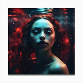 Underwater Portrait Of A Woman 1 Canvas Print