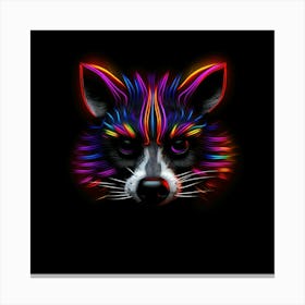 Neon Raccoon 4 Canvas Print