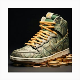 Nike Dunk High Money Canvas Print