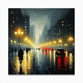 Night In The City Canvas Print