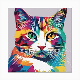 Colorful Cat 1 Canvas Print