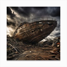 Abandoned Ship Canvas Print