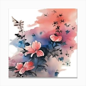 Chinese Flower Painting Canvas Print